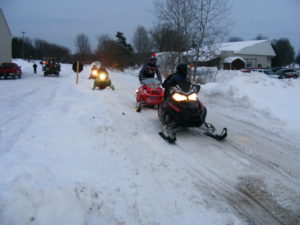 Snowmobiling on White Pine Trail